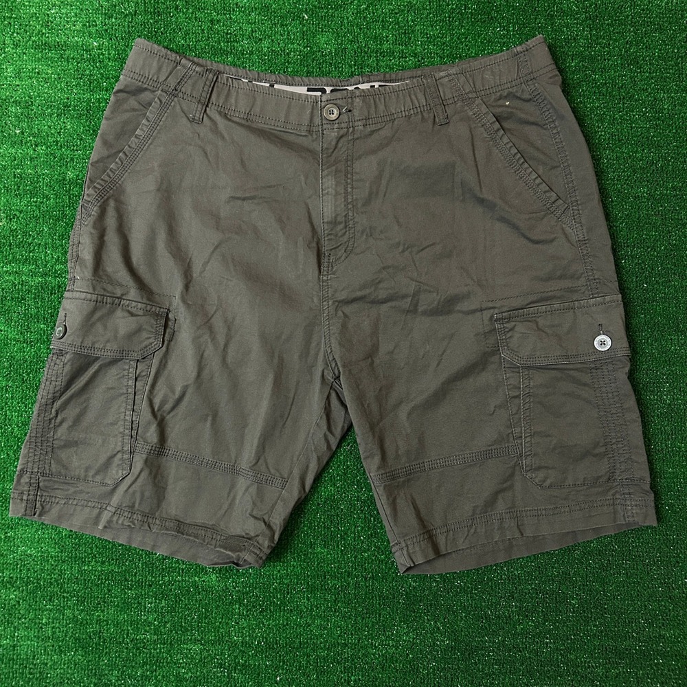 Denali Cargo Shorts Mens 38 Dark Grey Cotton Blend Stretch Utility Hiking Shorts - Picture 2 of 12
